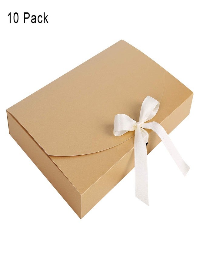 IBLUELOVER 10Pcs Rectangle Presents Boxes Paperboard Present Packaging Box with Ribbon Bowknot Bracelet Necklace Shirt Lingerie Wrapping Box for Valentine Day Birthday Wedding Anniversary Bridal Shower Party - Image 2
